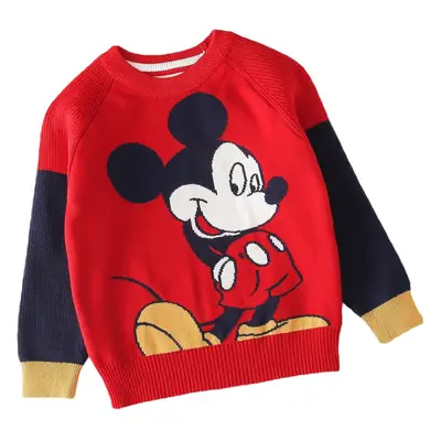 Mickey Mouse Knitted Kids Sweater Blue Yellow