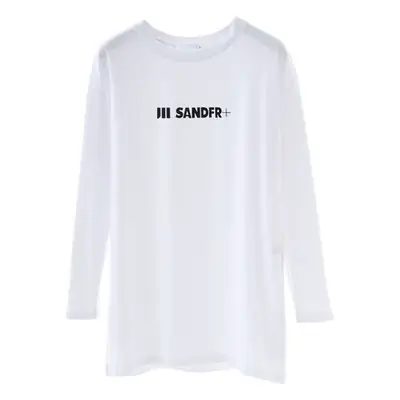 White Long Sleeve T-Shirt Women Korean Loose Fit Round Neck