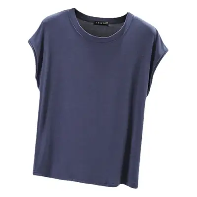 Women Sleeveless T-Shirt Brown New Loose Fit