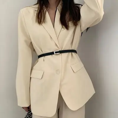 Off-White Blazer Jacket for Women 2026 Autumn Style