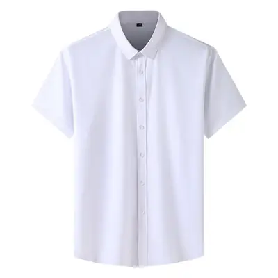 Men's White Thin Business Shirt Plus Size