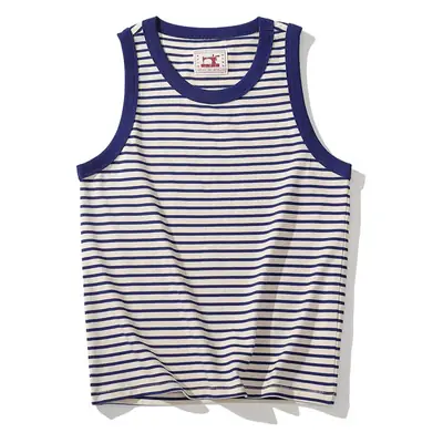 Huang's 2022 Summer Heavyweight Blue White Striped Vest