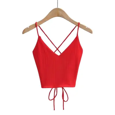 Summer V-Neck High Waist Camisole Set