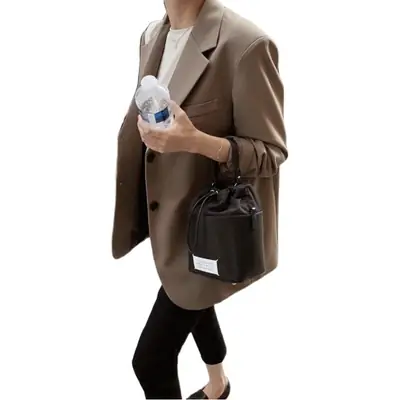 Women Slim Fit Blazer Jacket Brown 2026 Spring Autumn