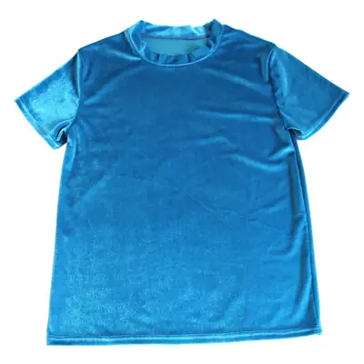 Blue Velvet Crewneck T-Shirt for Men Women Europe America Cross Border