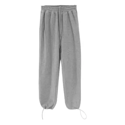 Women's Grey Jogger Pants Loose Fit Casual Sweatpants