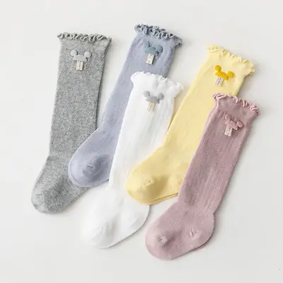 Baby Cotton Cartoon Socks Spring Leggings Anti-Mosquito