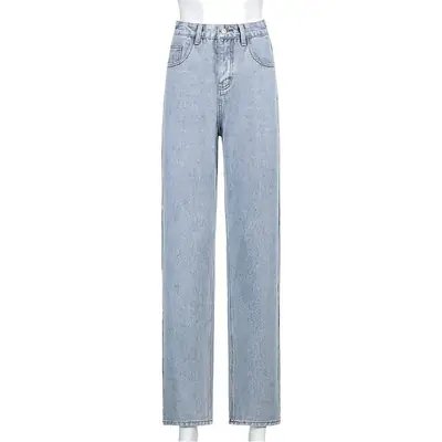 High-Waist Butterfly Print Wide-Leg Jeans for Women Brown