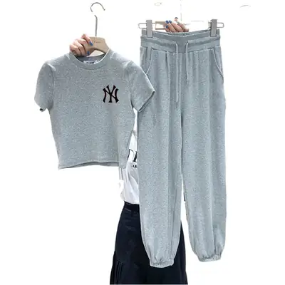 Women's 2Pc White Korean Style Sports Suit 2024