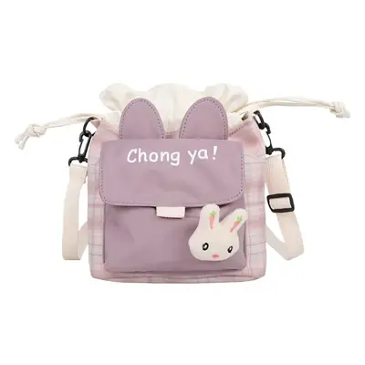 2025 Soft Cotton Crossbody Bag for Girls Plaid Design