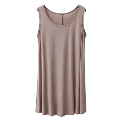 Black Sleeveless Vest Dress for Women Large Size
