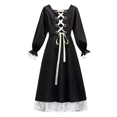 2023 New Plus Size Women's Black Skirt Fat mm Age-Reducing Western Style Slimming Dress