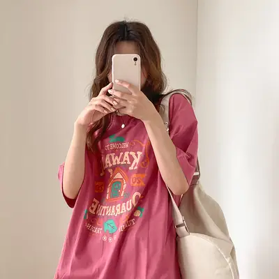 Kamalia Print Plus Size Cotton T-Shirt Women