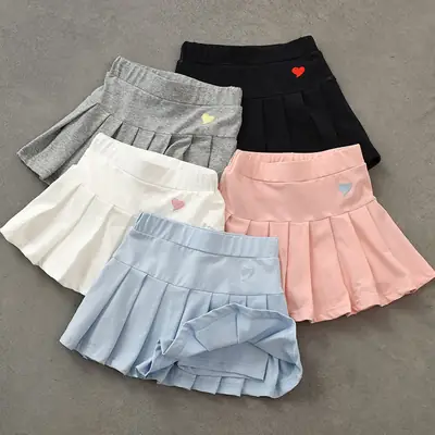 Kids Pleated Skirts Set of 4 Cotton Medium to XL
