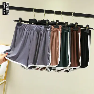 Women's Green Modal Cotton Shorts Summer Wear