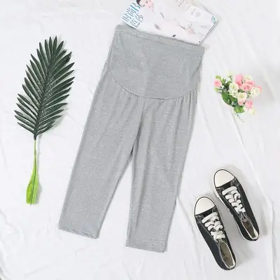 Pregnant Women's Grey Stretch Leggings Pants