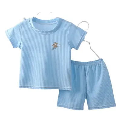 Light Blue Kids Summer T-Shirt & Shorts Set