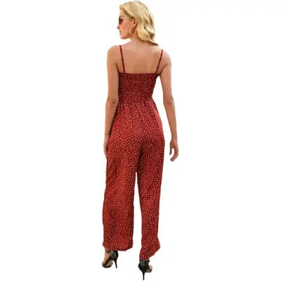 Women's 2023 Printed Wide Leg Pants Set Brown