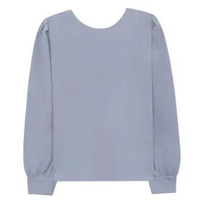 Korean Style Long Sleeve Round Neck Blouse