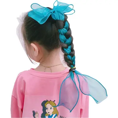 Clear Silver Bow Ribbon Hairpin for Women