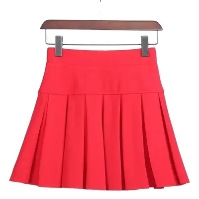 Red Square Dance Skirt Women's Elastic Waist Large