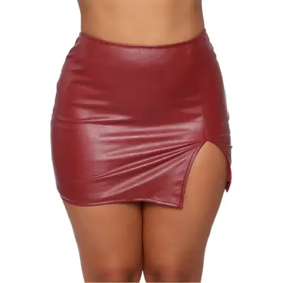 Black High Waist Zipper Hip Skirt for Women