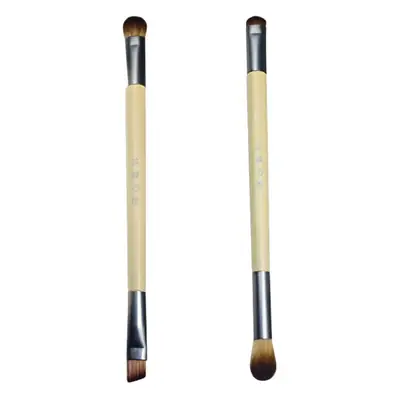 Bamboo Handle Makeup Brush Double Head Eye Shadow Brush