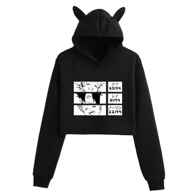 Pink Women's Hooded Sweatshirt with Cat Ears Print