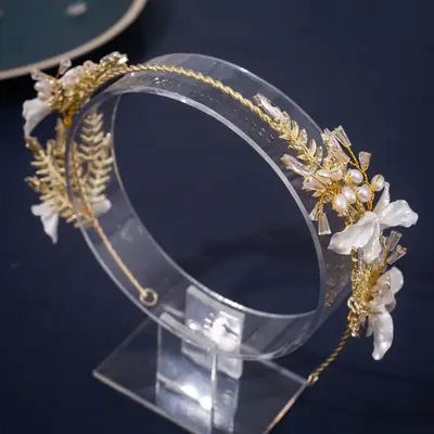 Tuan Ming Pearl Crown Headband Set for Women