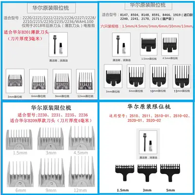 Wall Electric Clipper Set with Positioning Comb & Stopper Card