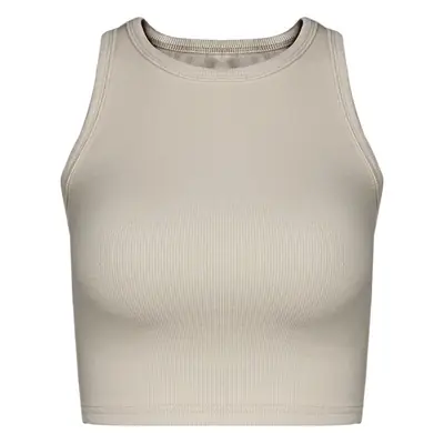 Women's White Navel-Baring Sleeveless Top 2025 Summer