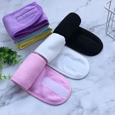 Purple Velvet Headband for Face & Makeup Application