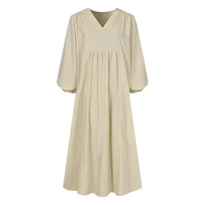 Black Loose Lantern Sleeve Women's Dress 2025