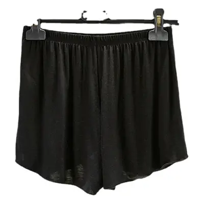 Women's Brown Modal Loose Shorts Plus Size High Waist