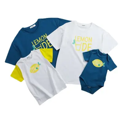 Family T-Shirt Set for Kids 2025 Summer English Short Sleeve