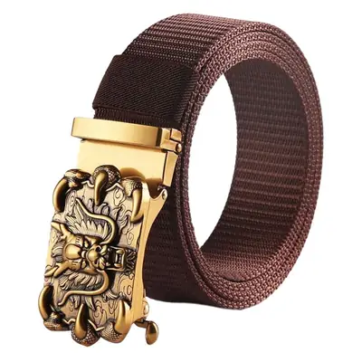 Men's Automatic Buckle Belt with Chinese Zodiac Design