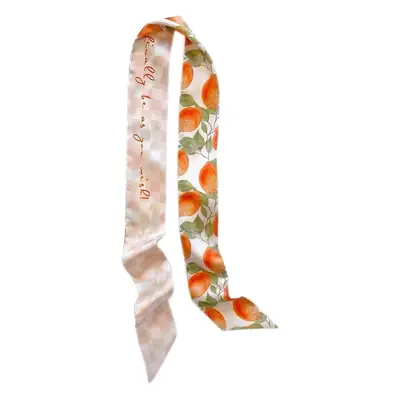 Korean Style Fruit Printed Silk Scarf for Women