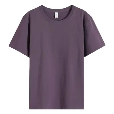 Men Pure Cotton Teal Crewneck T-Shirt New Heavy Loose