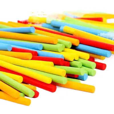 20 Pcs Red Green Wooden Counting Sticks 7.5cm