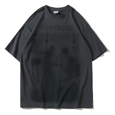 Men's Printed T-Shirt White Round Neck Half Sleeve