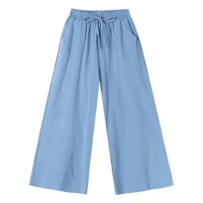 Women Wide Leg Pants Cotton Linen Summer Loose Fit 2022