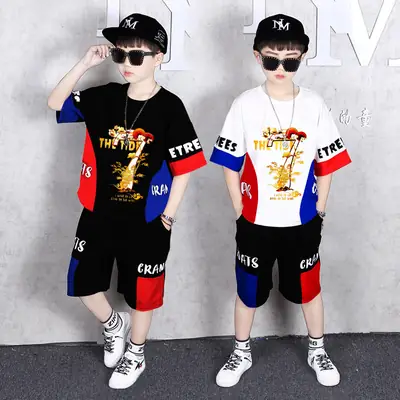 2024 Boys Kids Korean Style T-Shirt Shorts Set Medium Large