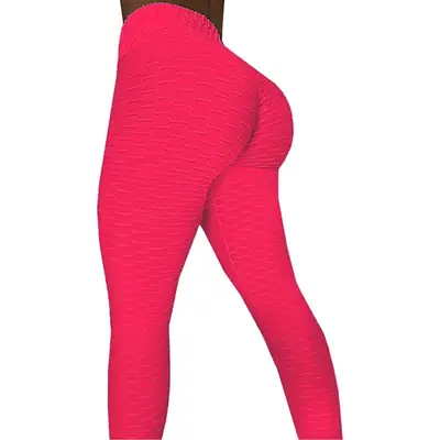 Tight Blue Hip Bubble Yoga Pants Large Size