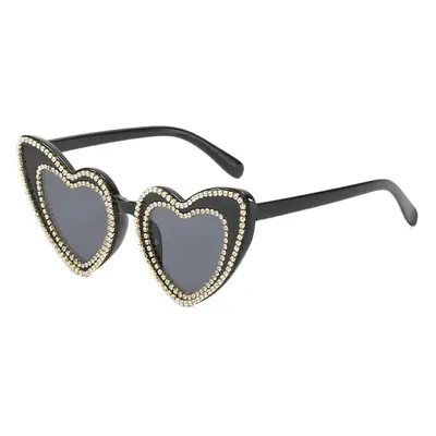 Heart Shaped Diamond Sunglasses for Women