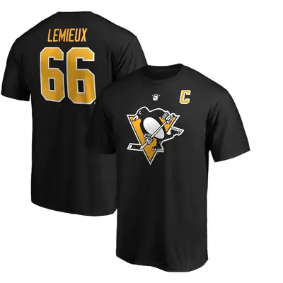 NHL Penguins T-Shirt Black Large Size