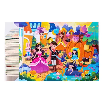 Wooden 80-Piece Kids Puzzle Cartoon Plane Toy