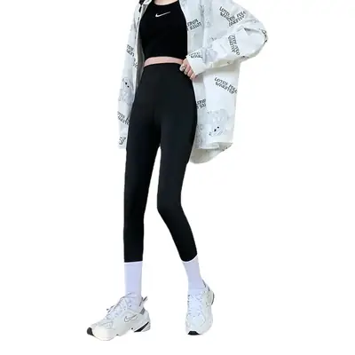 Women's Liquid Shark Pants High Waist Yoga Shorts Black