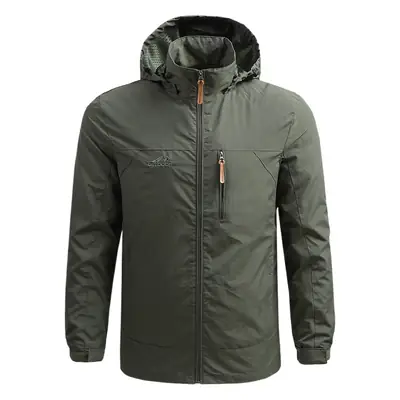 Men's 2020 Hooded Thin Outdoor Jacket Navy Blue Large