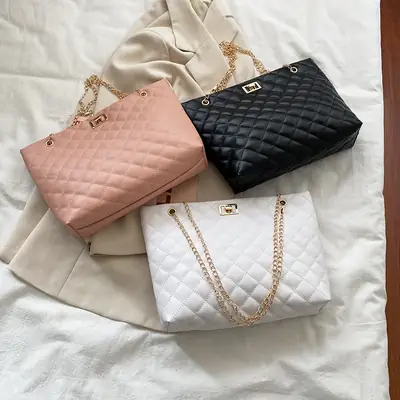 Large Embroidered Chain Bag Women's 2021 New Fashion