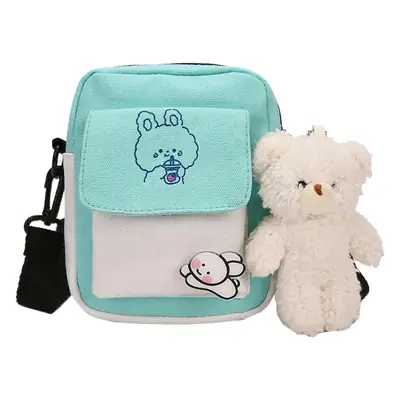 Pink Korean Style Bear Crossbody Bag for Girls